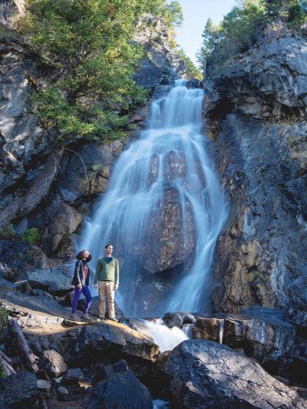 Hiking to Holland Falls near Holland Lake